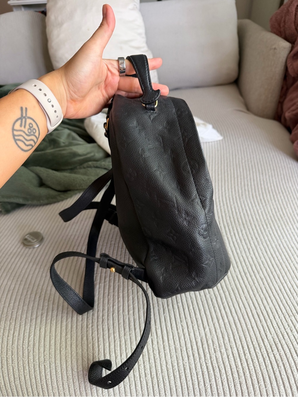Louis Vuitton Sorbonne Monogram Empreinte Black Backpack - Picture 5 of 13